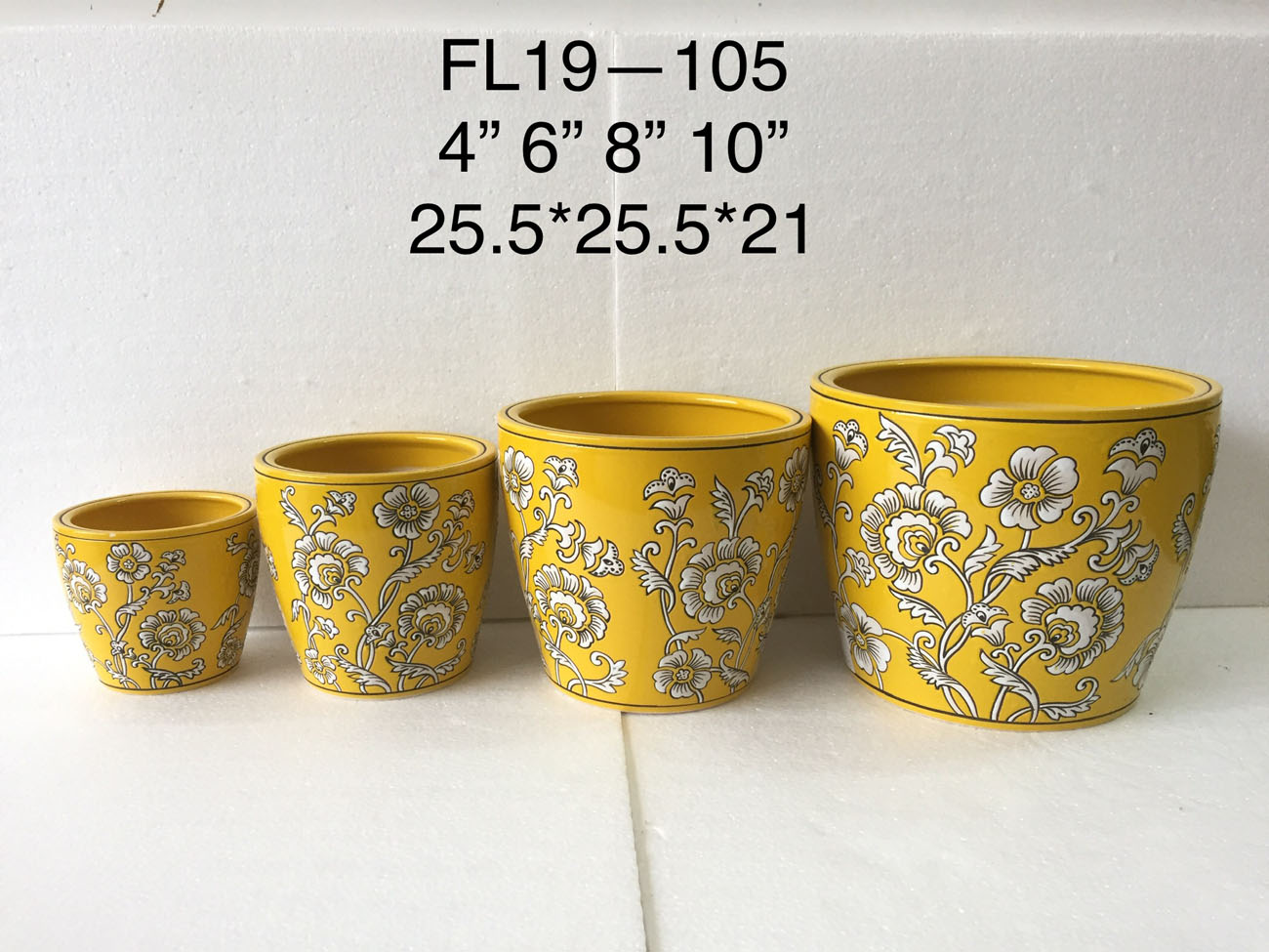 hand-painted ceramic pot