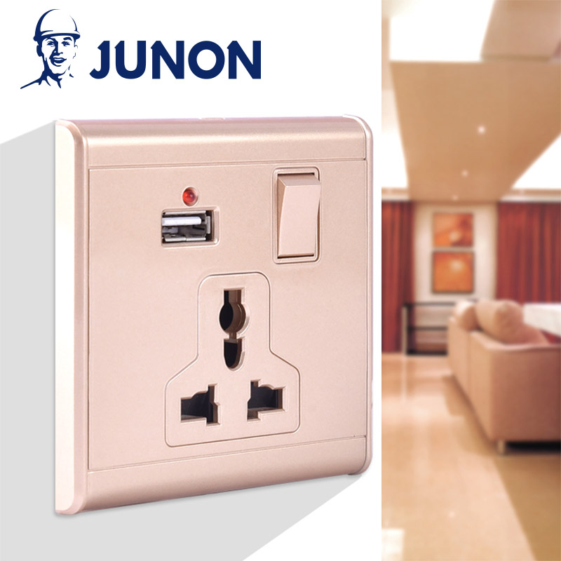 16A universal socket with USB