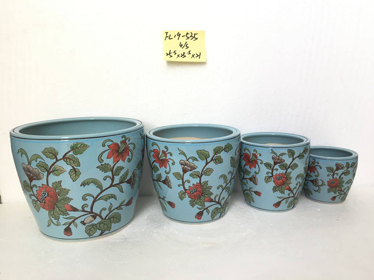Hand-painted ceramic pot