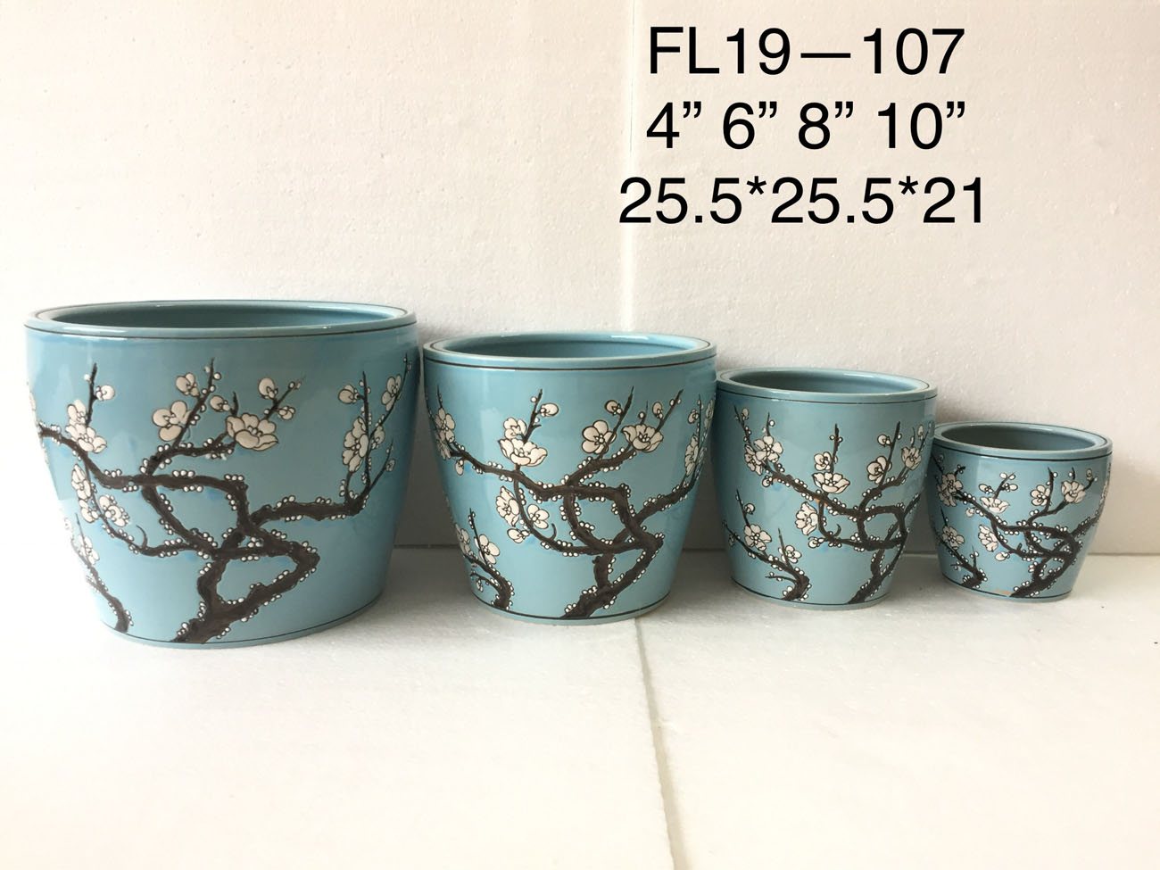 Hand-painted ceramic pot