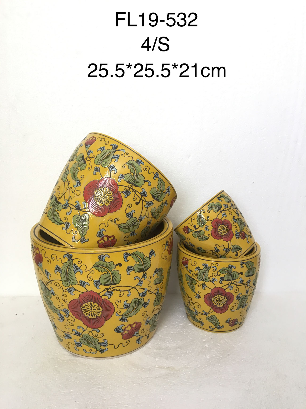 Hand-painted ceramic pot