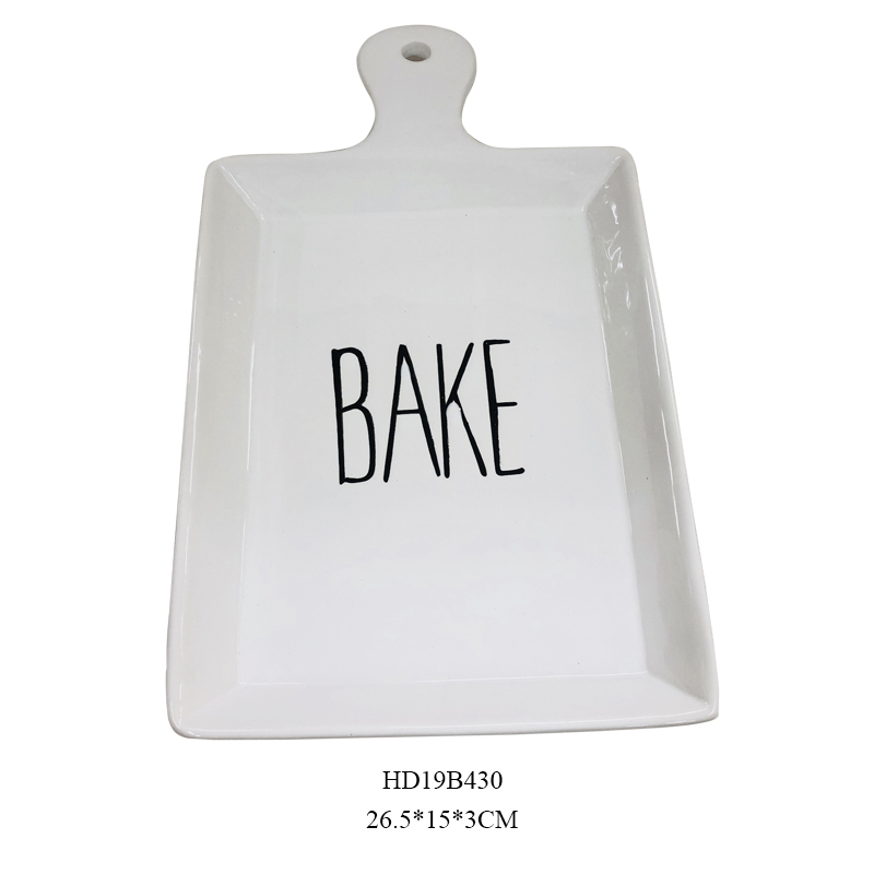 Ceramic large plate steamed fish plate Turkey plate