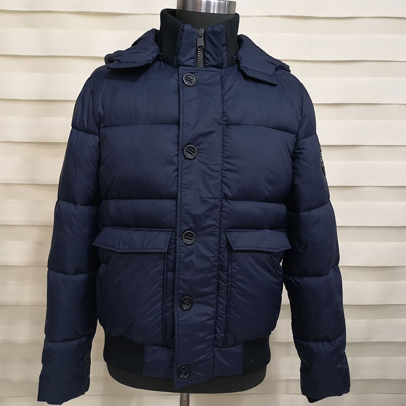 BSCI factory supplier men heavy winter pockets jackets European style button coats man wholesale mens clothing