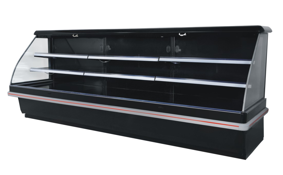 supermarket food and vegetable display freezer multi-stage air curtain refrigerator dairy store display refrigerator