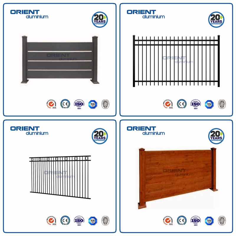 Powder Coated BlackWhite/GreyAluminum Fence And Fence Gate For Sale
