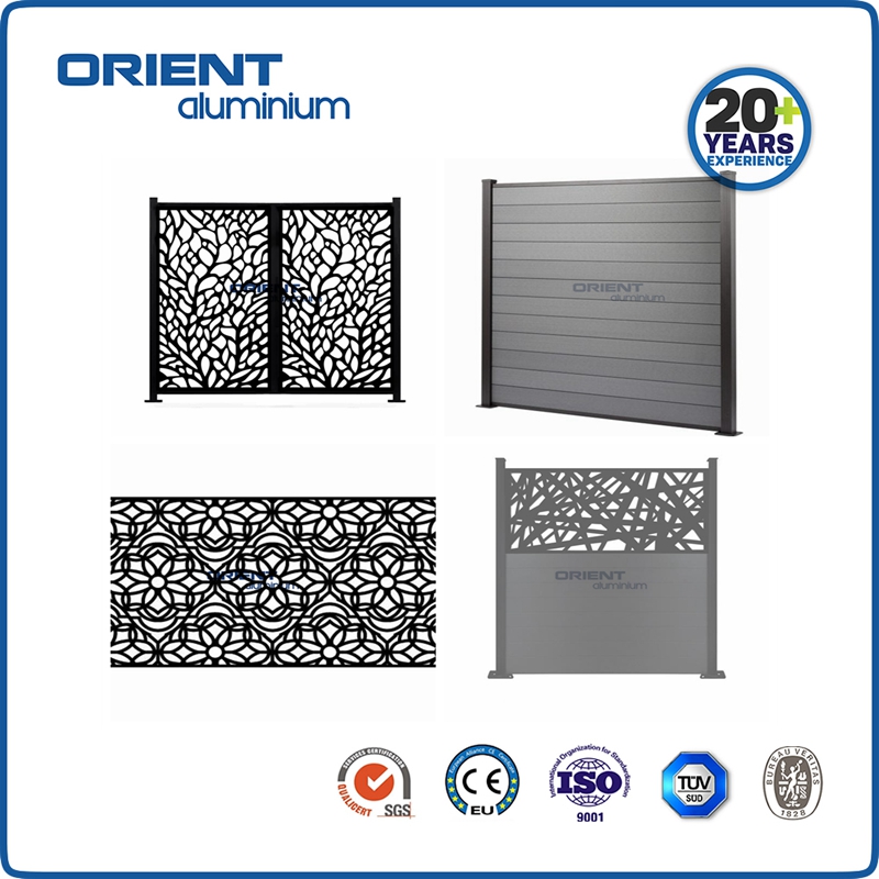WPC luster fence panel decrotive fence