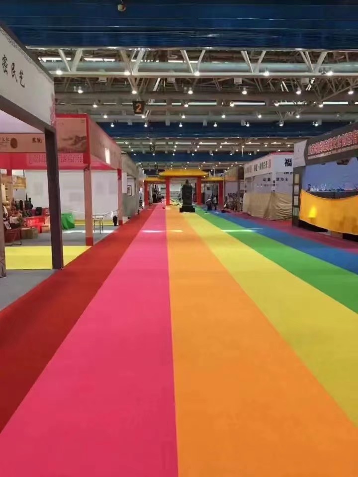 Film covered carpet for graphic Exhibition rugs