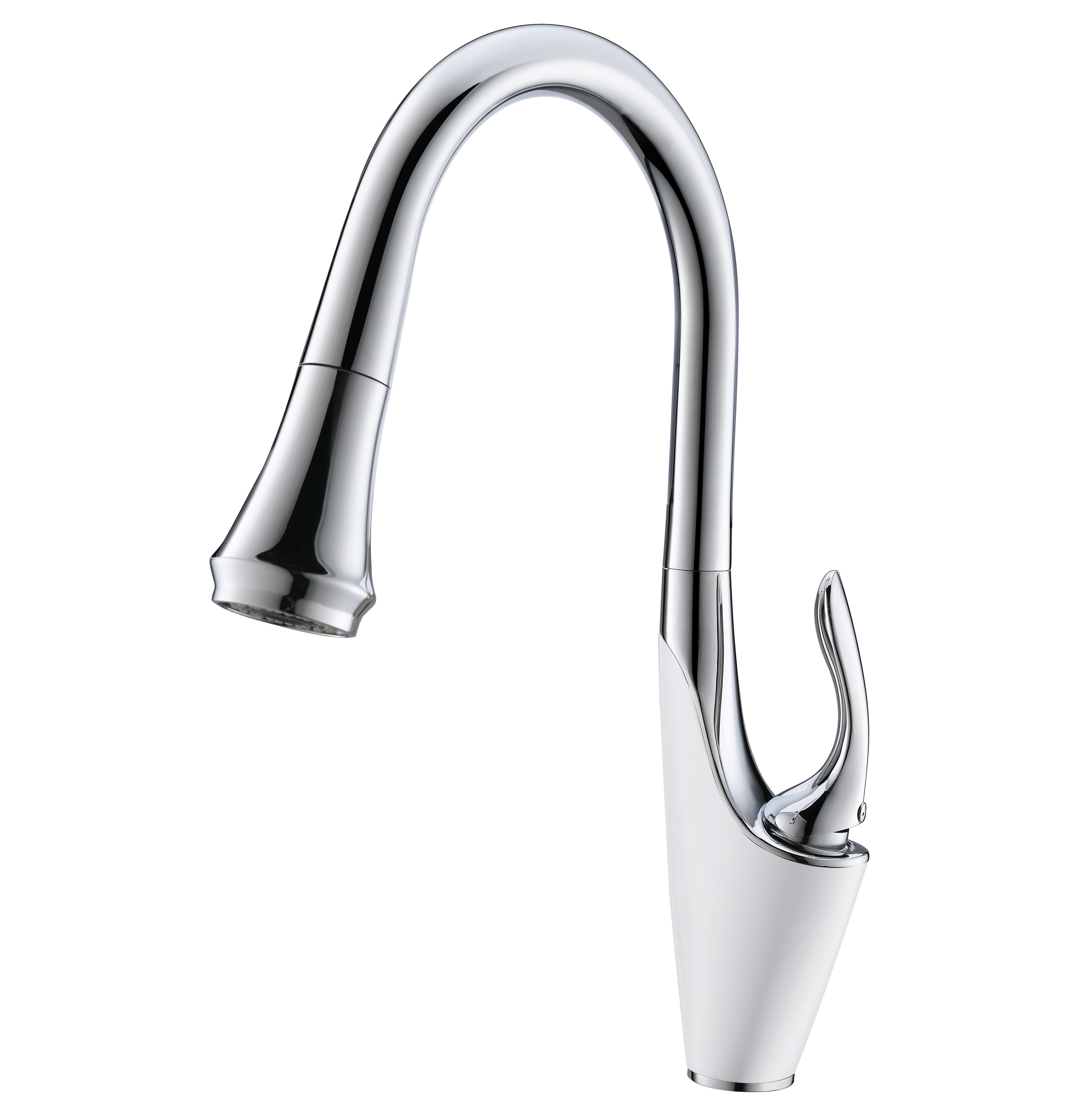 Aquacubic High Arc Brushed Nickel or Chrome CUPC American Style New Design Kitchen Faucet pull down sprayer