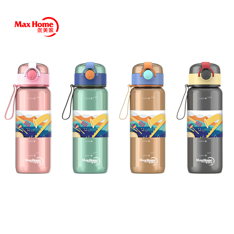 Drinking straw water bottle 500ml/700ml