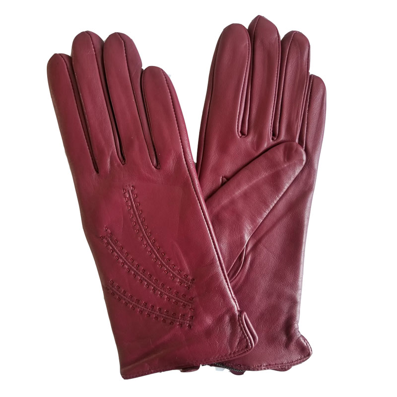Women's classical fashion sheepskin leather gloves