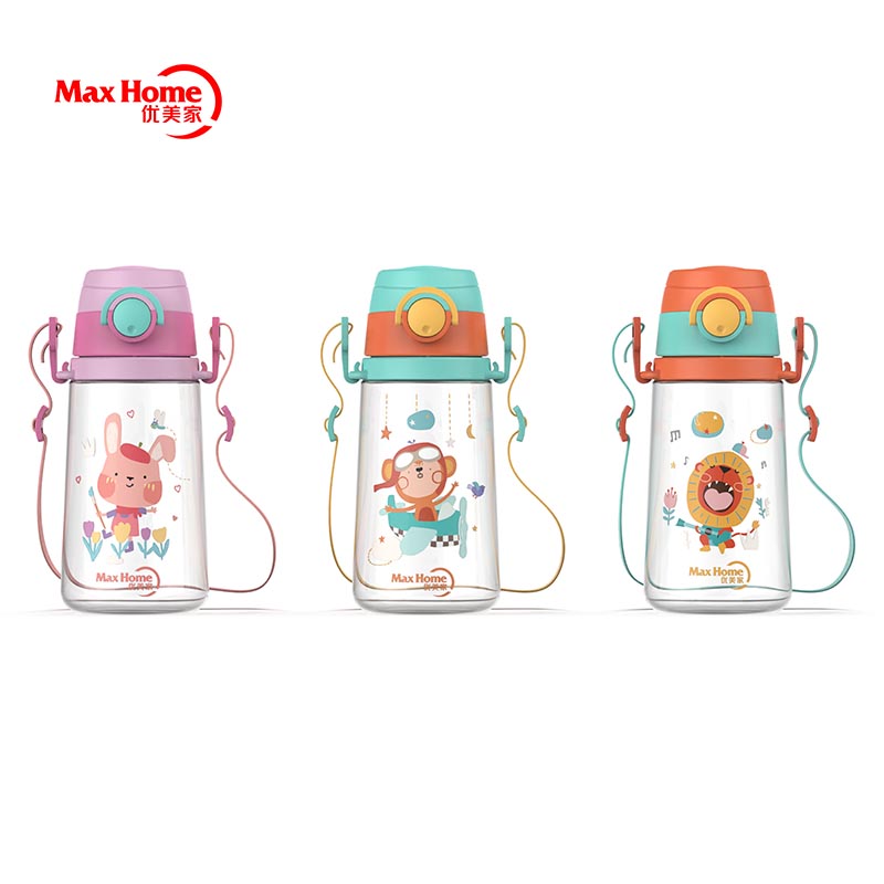 Children bottle with silicone straw 480ml