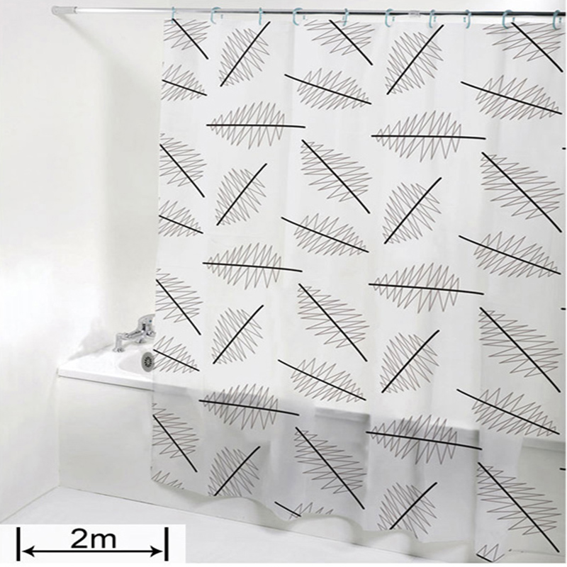 Antibacterial bathroom partition curtain printed PEVA shower curtain