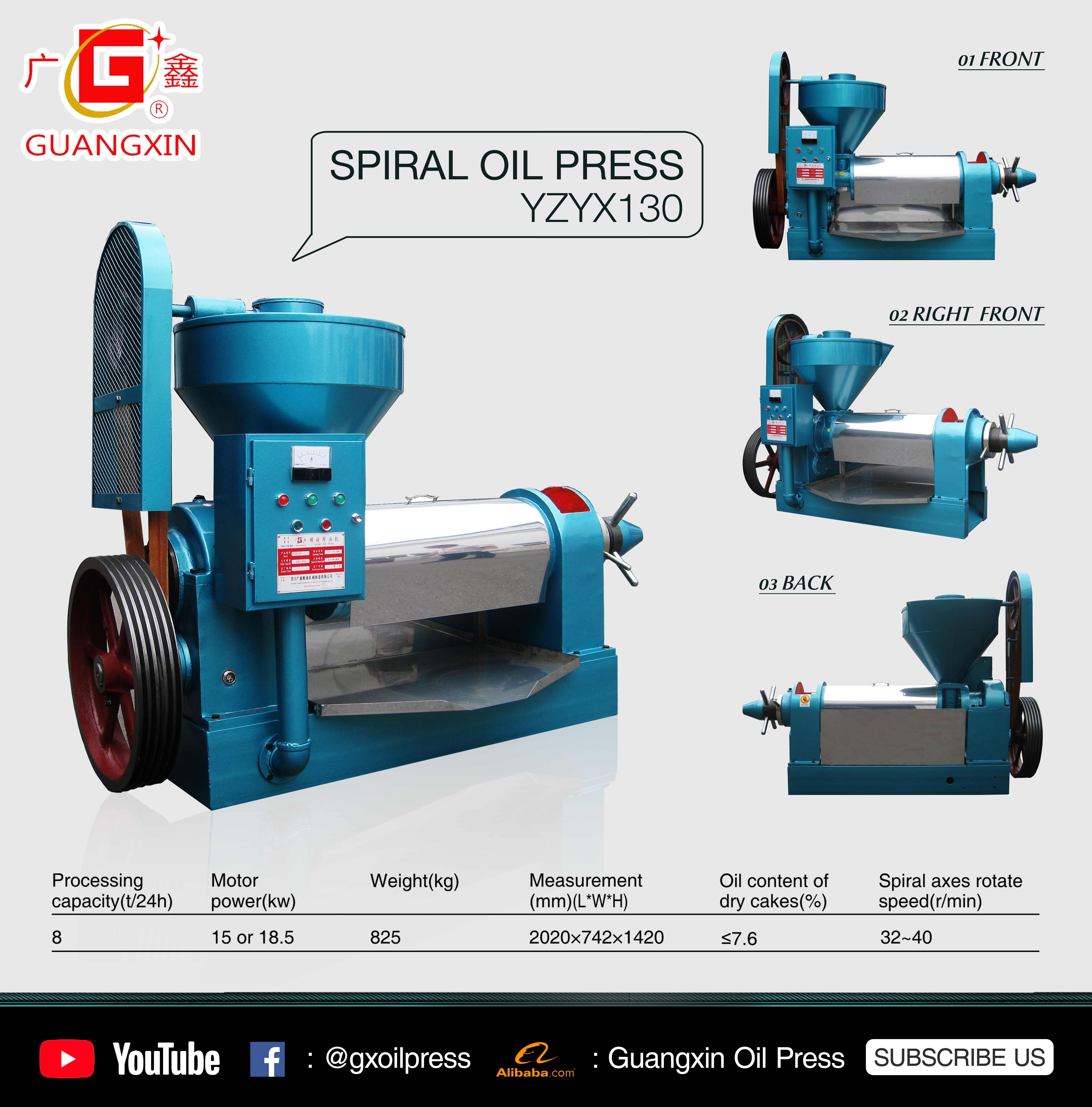 Oil press YZYX130