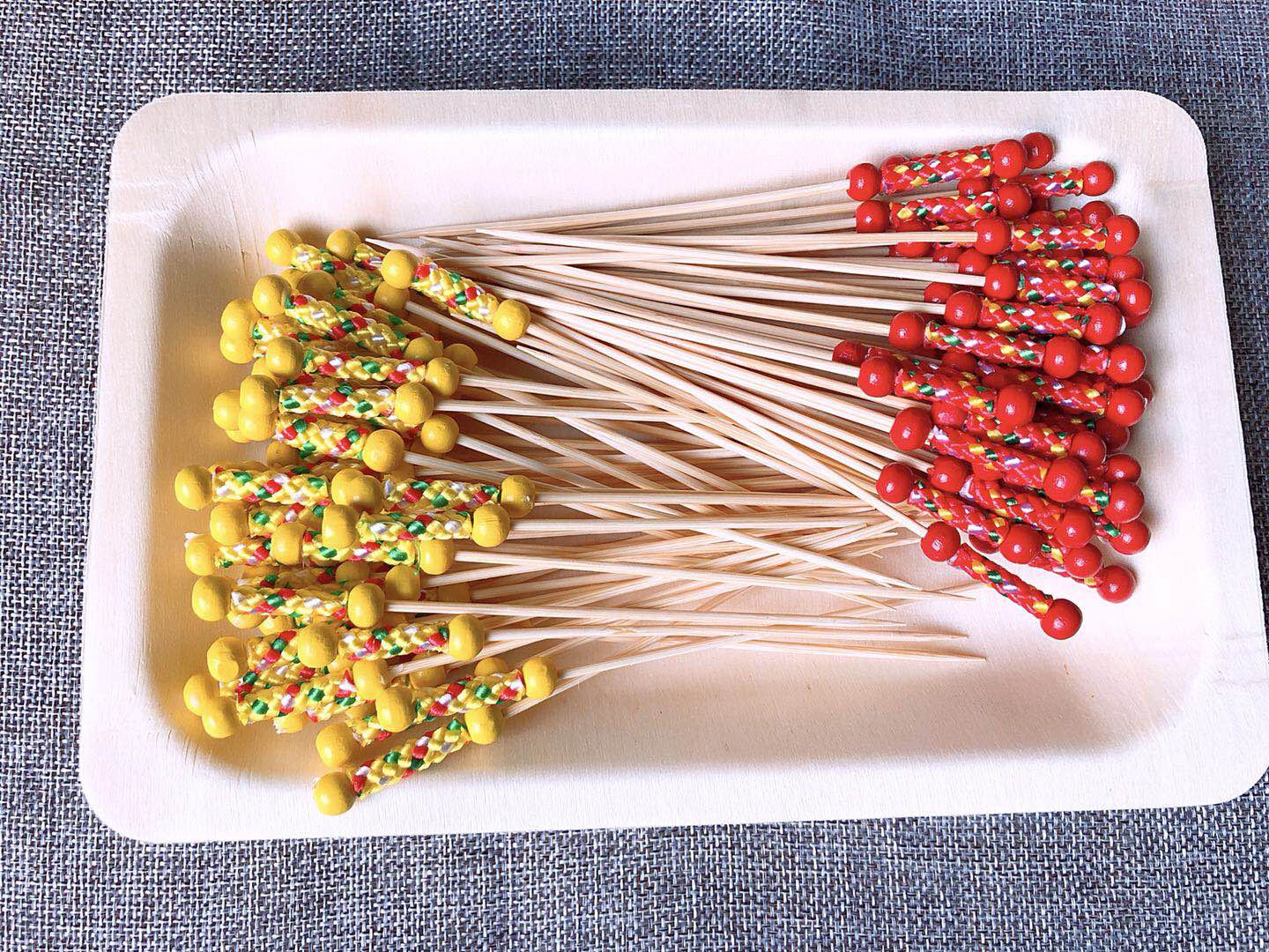 2021 Factory Price Party Decorative Multifunction Bamboo Fruit Pick Food Skewers