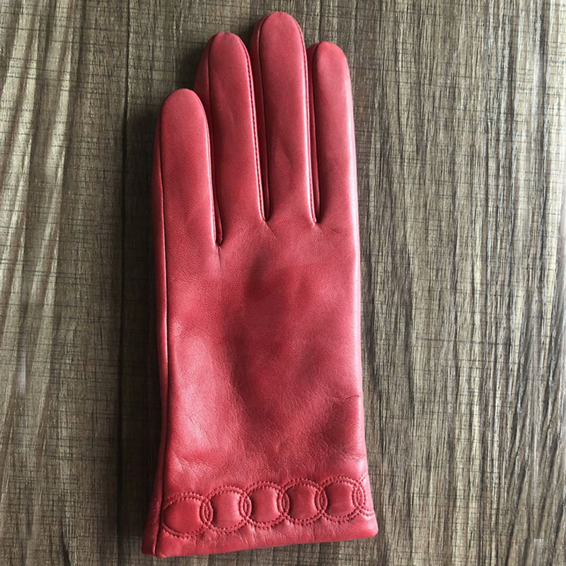 Women's classical fashion sheepskin leather gloves