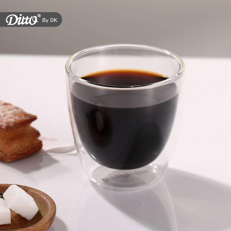 High quality glass water cup/ double wall glass tea cup coffee mug
