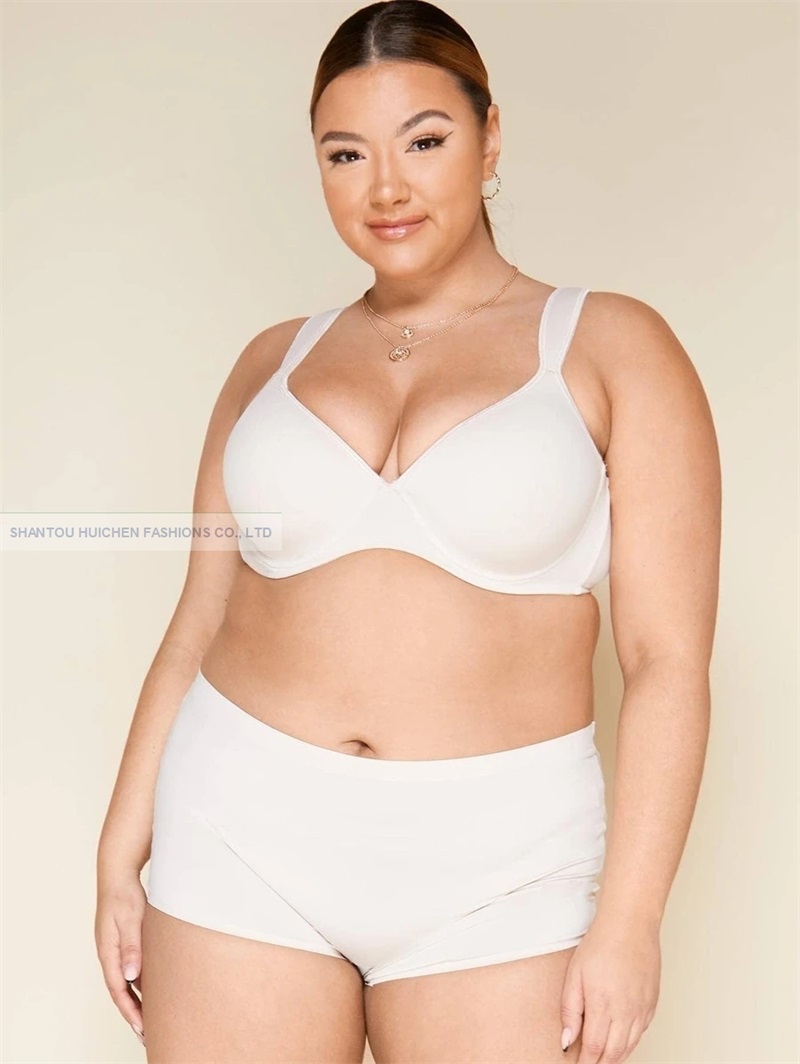 Ladies fasion plus size bra and panty set