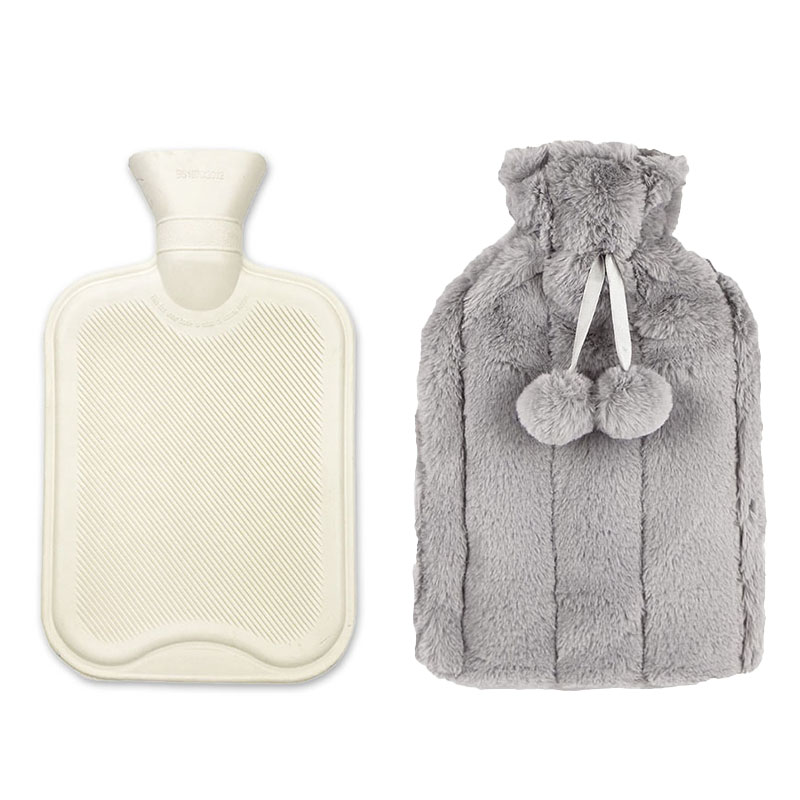 British Standard Plush Cover Rubber Hot Water Bottle