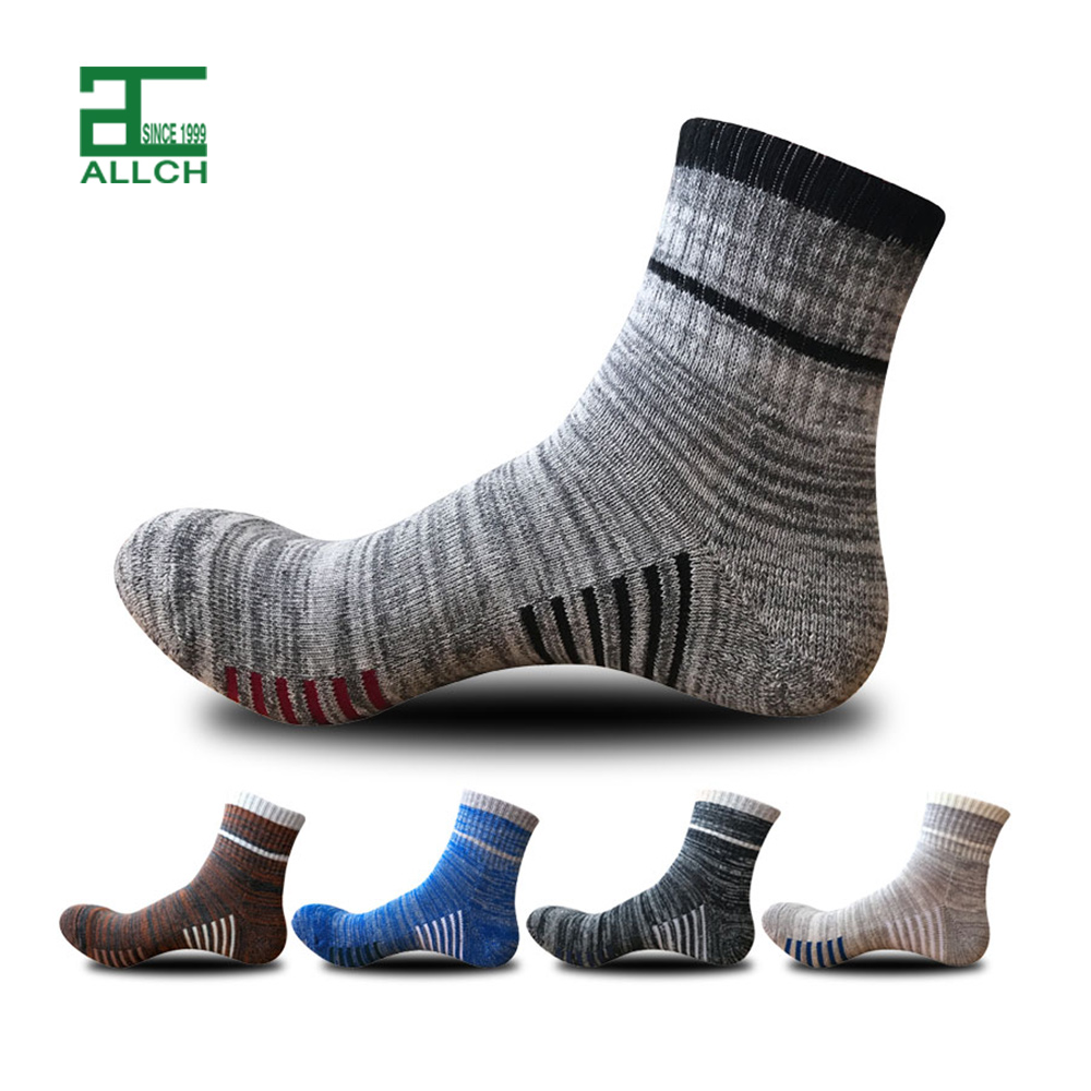 FS000258 Unisex Custom Logo Mens Winter Thick Outdoor Socks Custom Made Sports Warm Socks