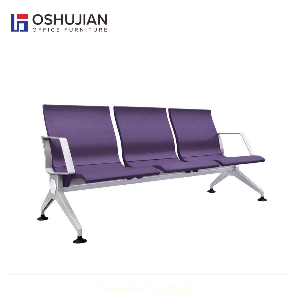 Subway train barber shop hair salon public seating Iron comfortable seat and back gang chair