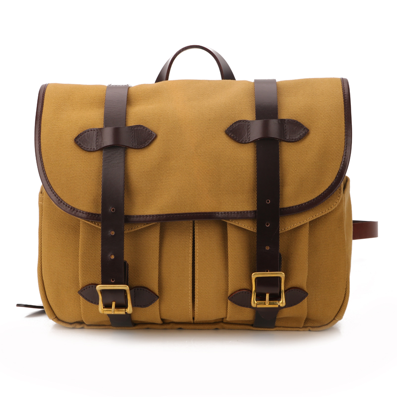 Double face cotton twill bags oil wax canvas and crazy horse leather latest man bags collection