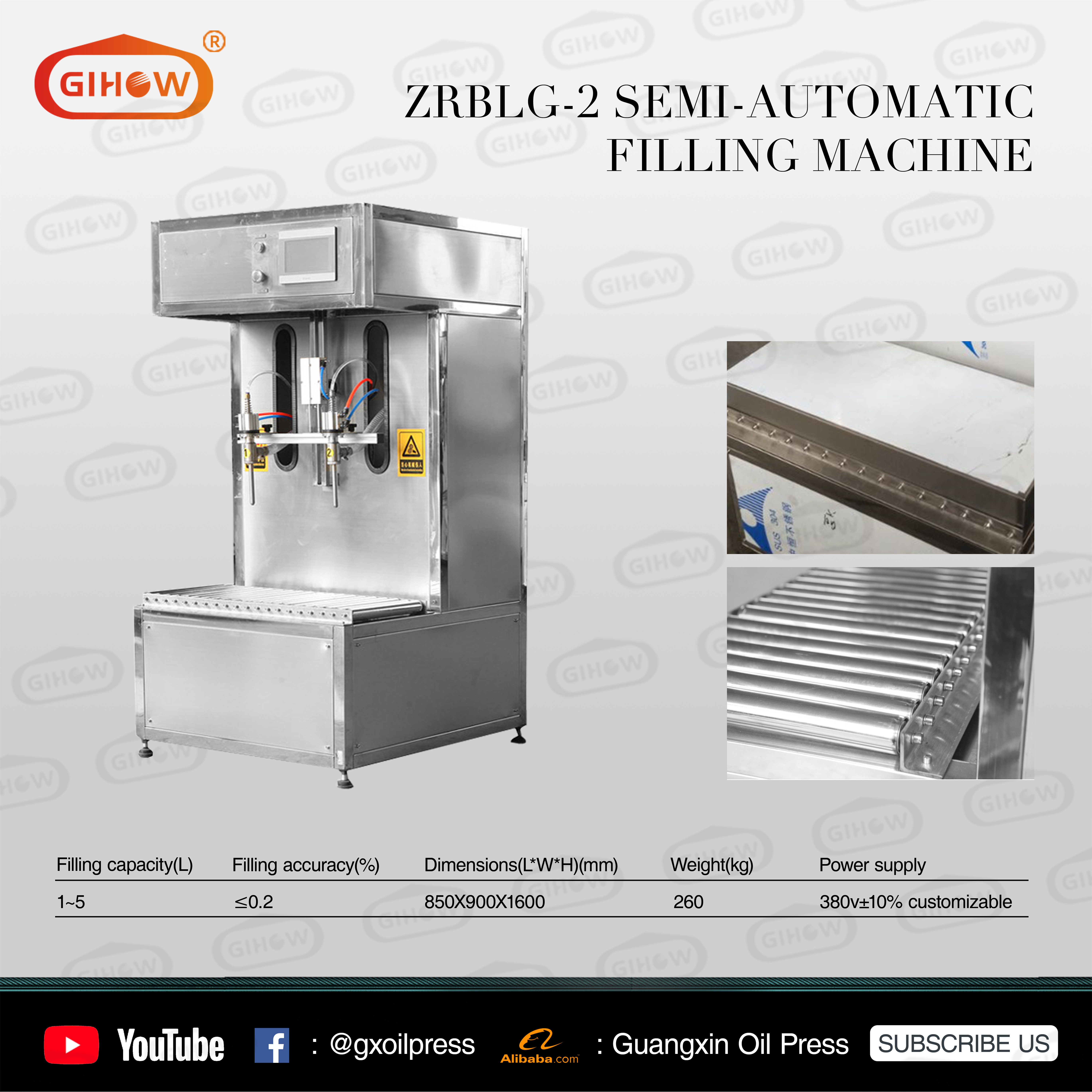 Semi-automatic filling machine