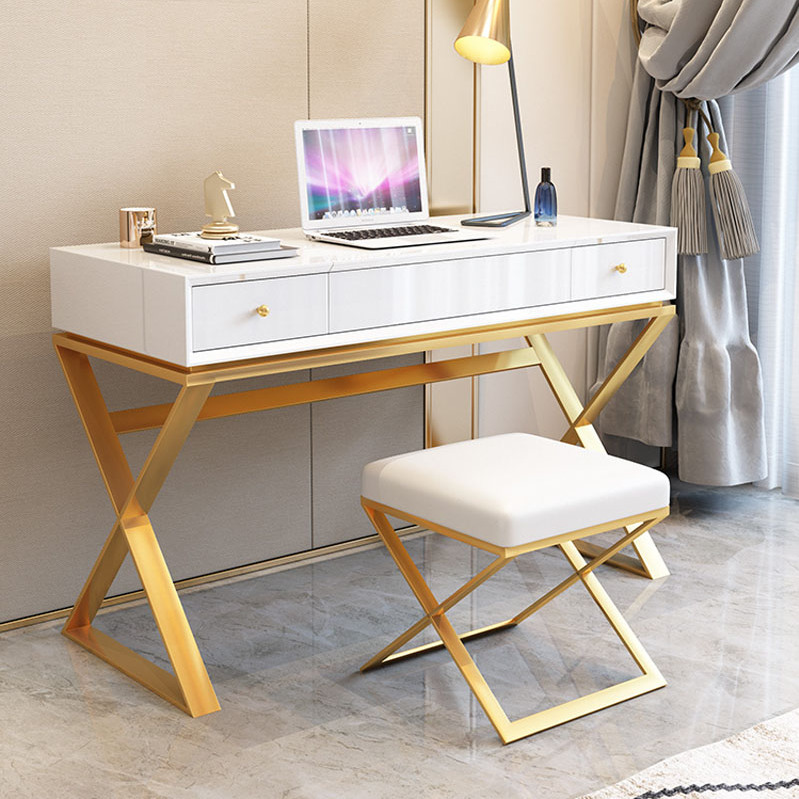 New Model Modern Makeup Dressing Table Unique Sample Cosmetic Table With Mirror And Stool