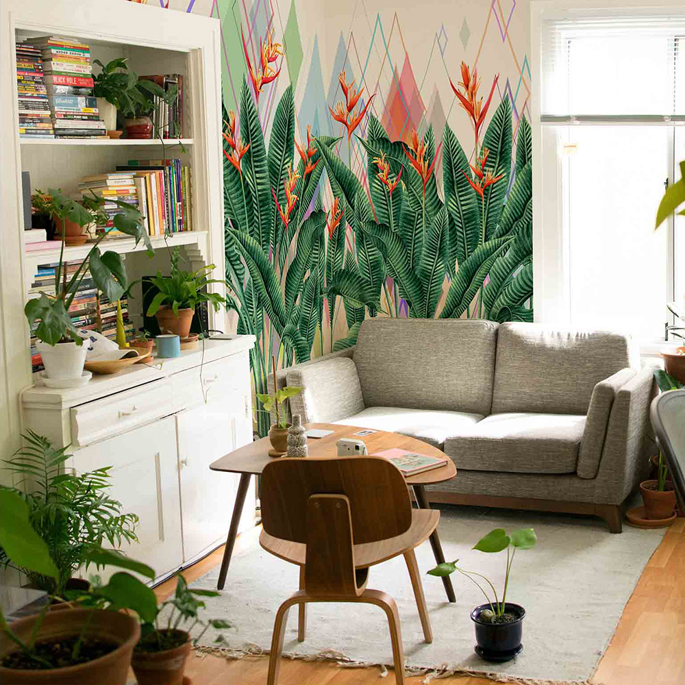 Custom Seamless Mural 3D Floral Wallpaper for Livingroom/Bedroom