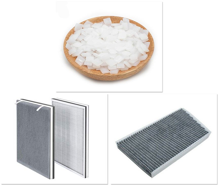 Hot melt adhesive for air filter