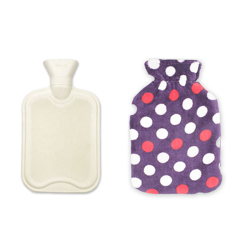 Classic Hot Cold Water Bag With Polka Dot Cover