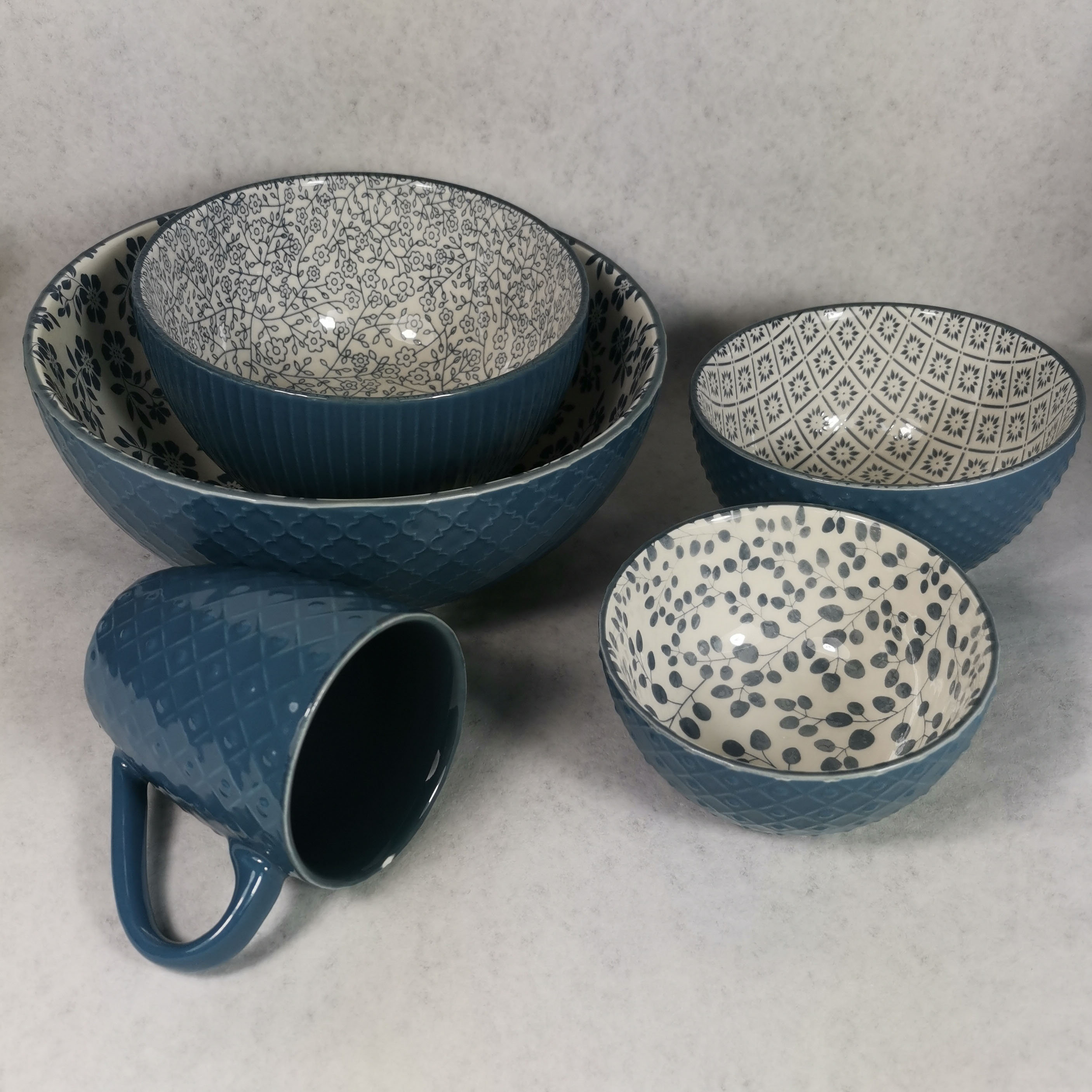 Embossed Pad Printing Ceramics Dinnerset
