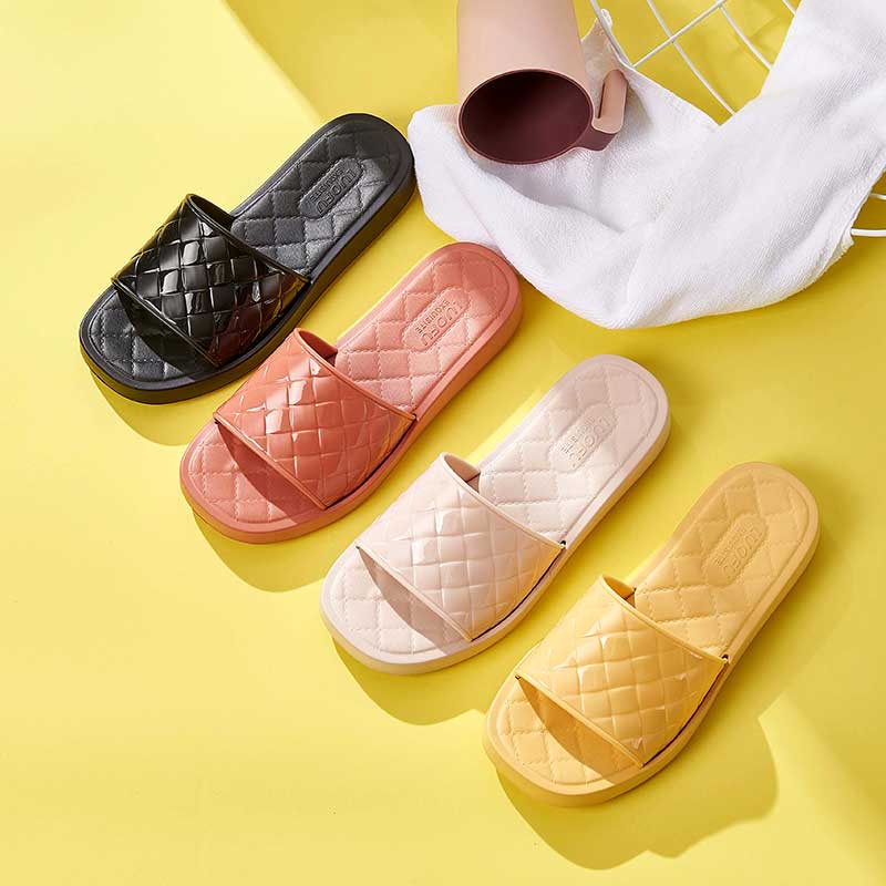 LUOFU minimalist and woven style anti -slip women slipper E7198