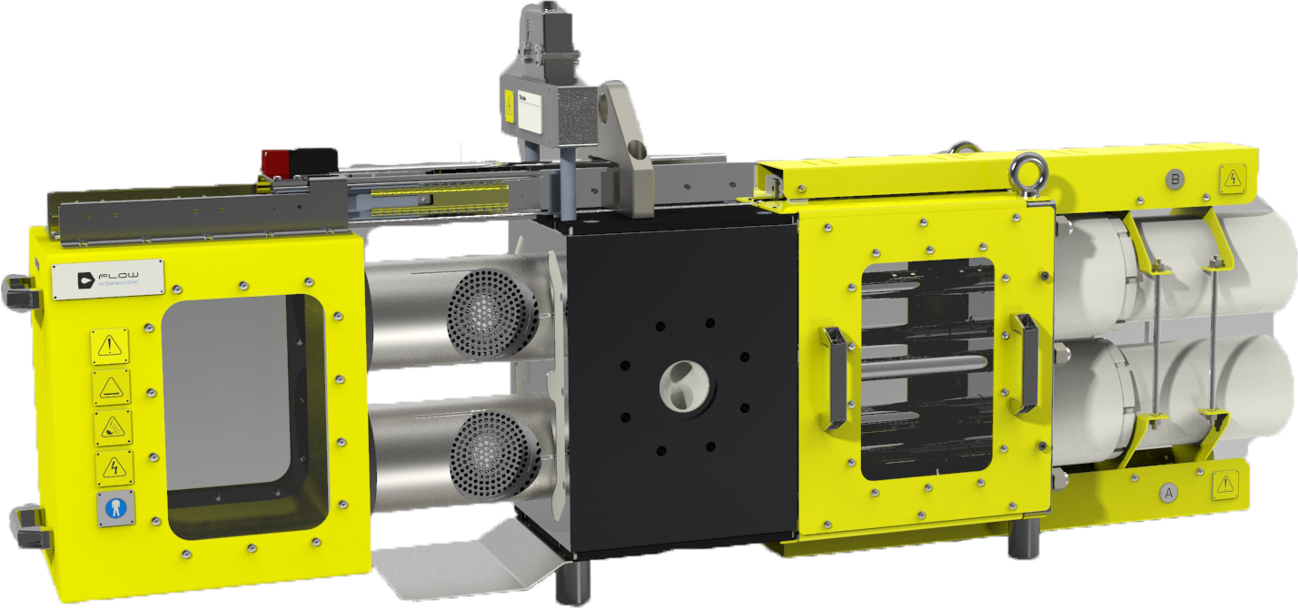 Double-pillar double-station hydraulic screen changer