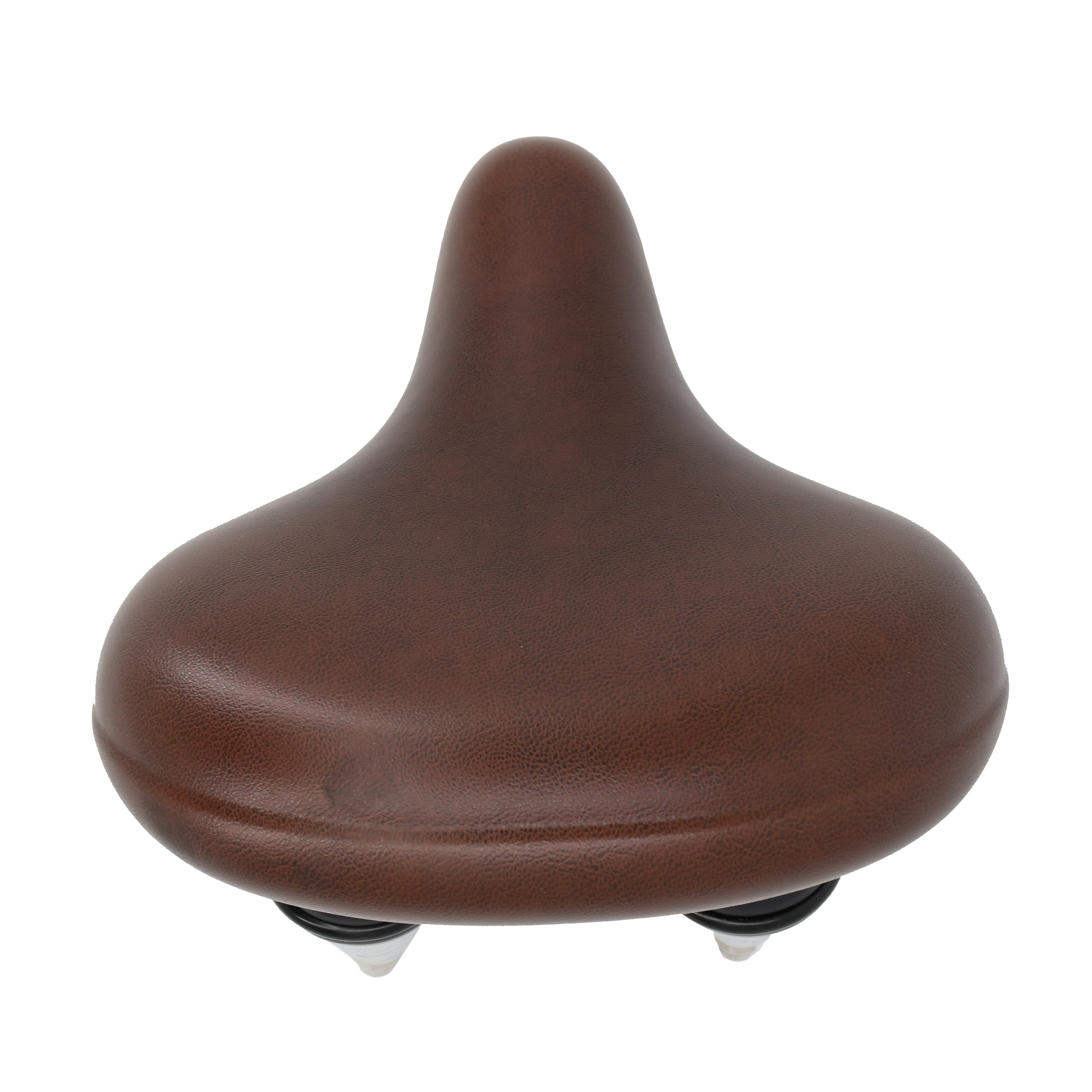 Retro Brown PU Leather Bicycle Saddle Bike Seat for Road Beach Mountain Cruiser Bicycle