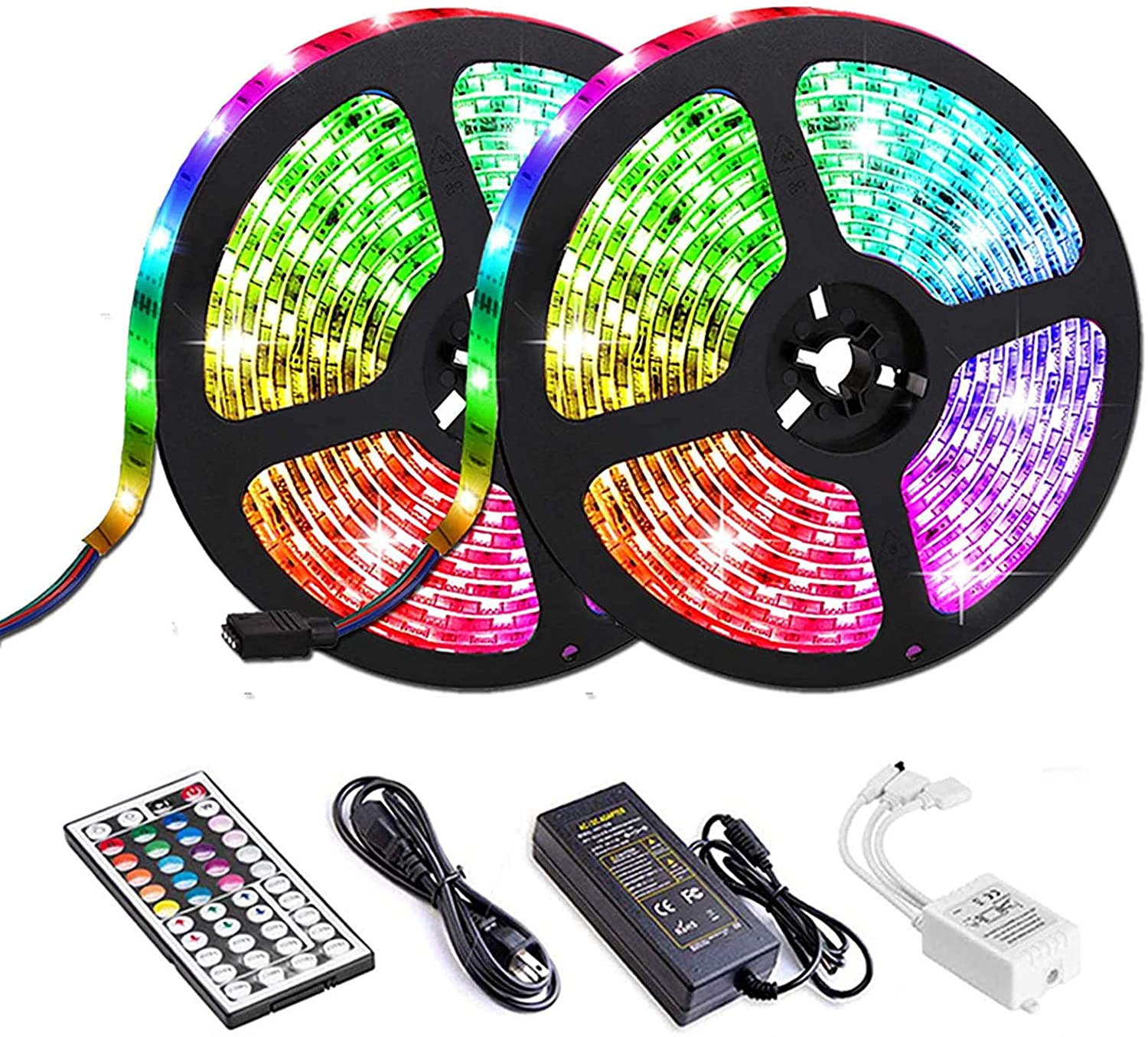 LED Strip Lights 16.4ft, RGB Color Changing LED Lights for Home, Kitchen, Room, Bedroom, Dorm Room, Bar, with IR Remote Control