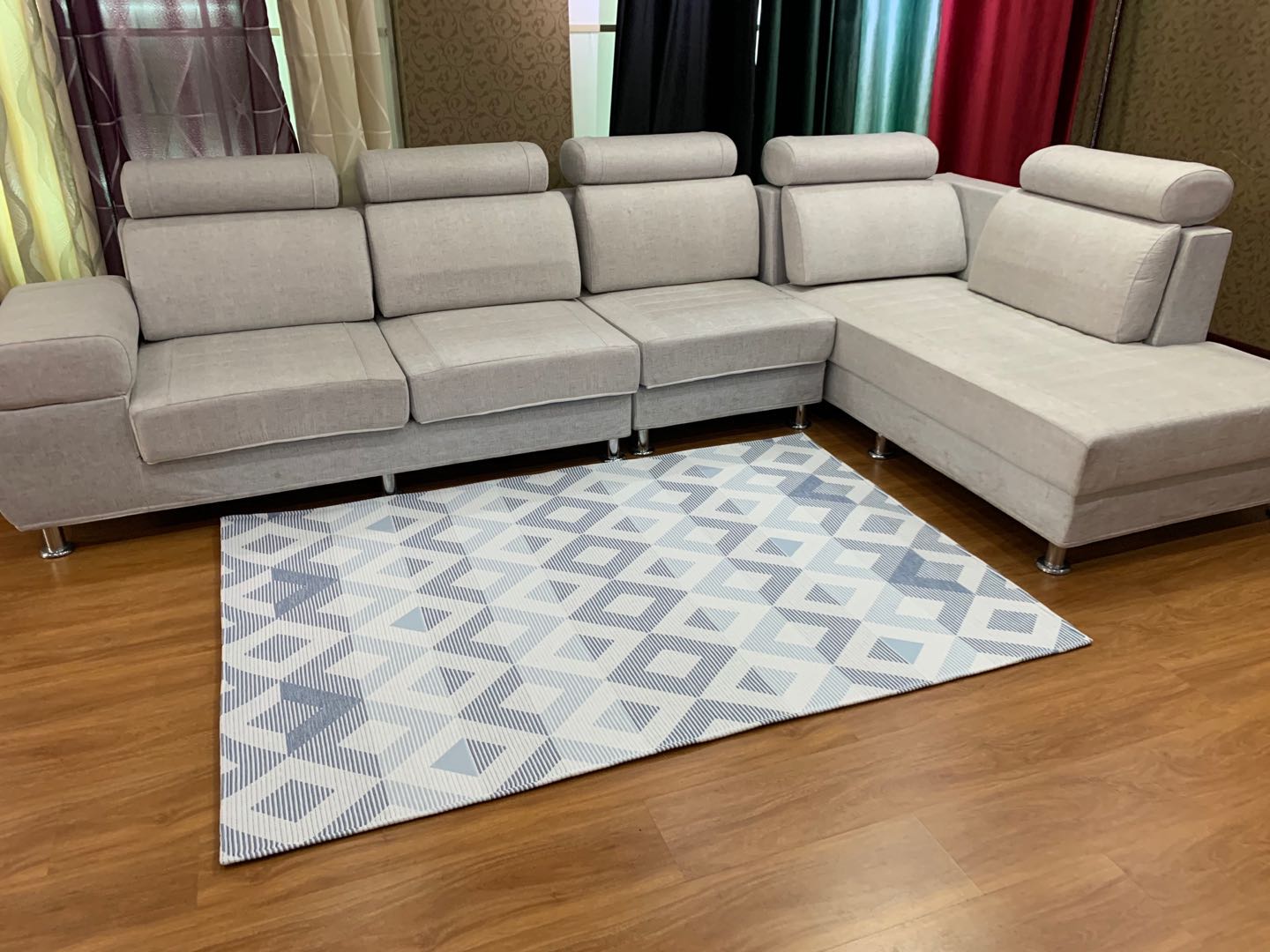 Geometric design Jacquard Chenille Rug