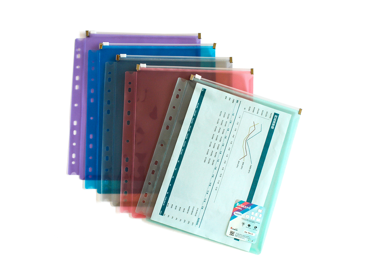A4 Filing Zip Pocket W/ 11 Universal Holes