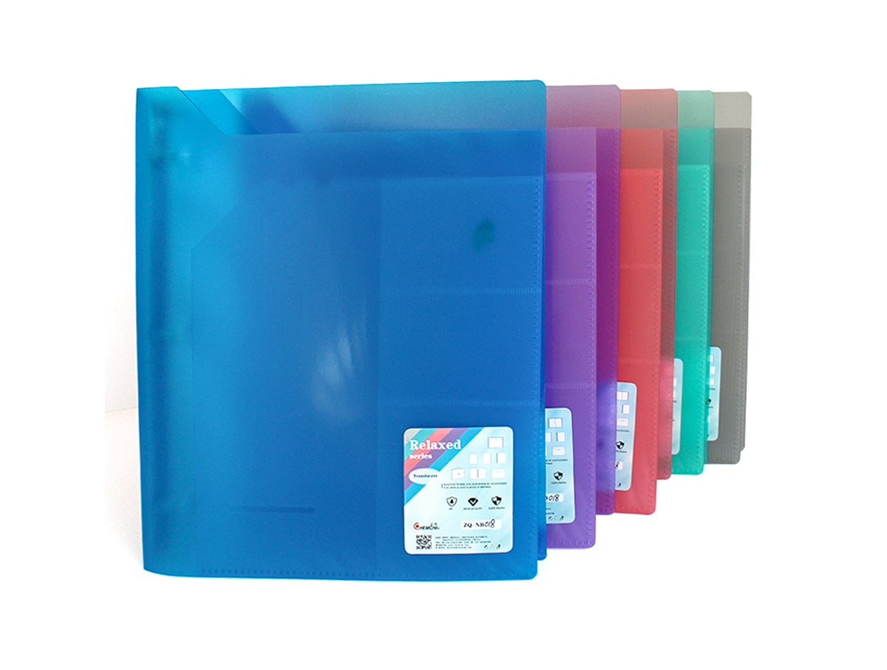 Letter 3-ring Binder 1" W/ Card Holder and Attached Pocket on the Back