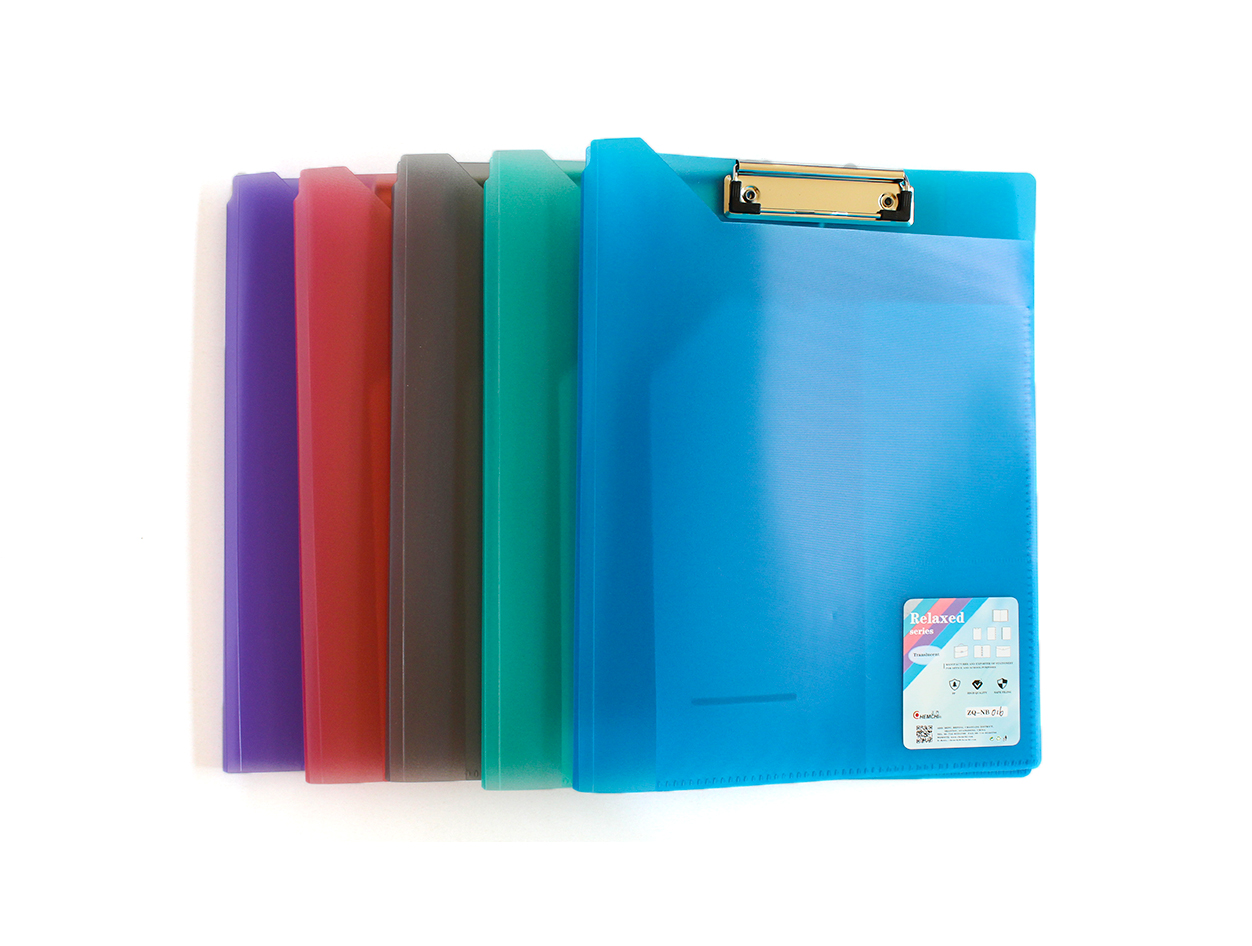 A4 Wire Clipboard Folder W/ Card Holder and Attached Pocket on the Back