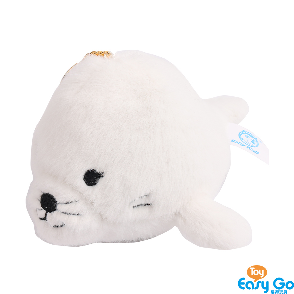 Sealife animals series keychain metal keyring plush sea lion