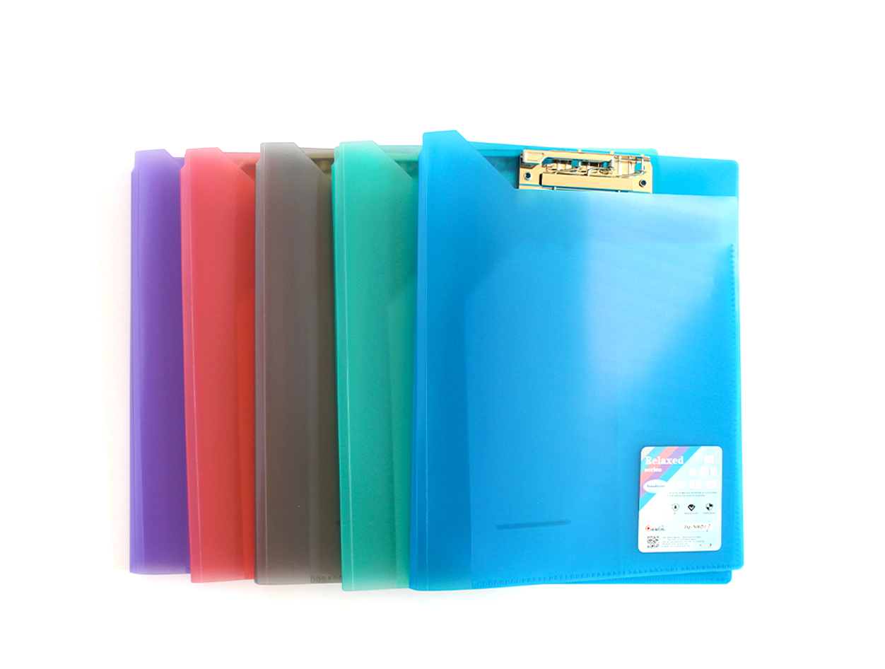 A4 Puchless Folder W/ Card Holder and Attached Pocket on the Back