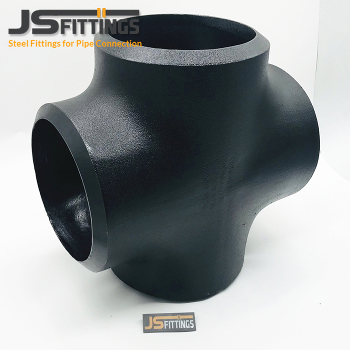 ASME B 16.9 sch40 butt weld carbon steel pipe cross pipe fittings