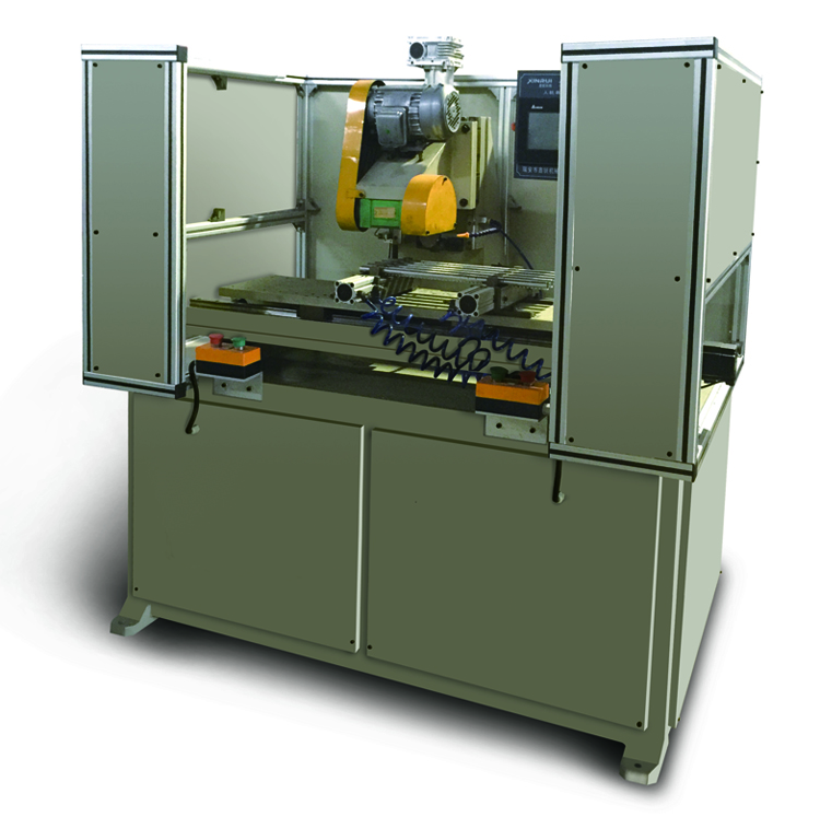 Parrel-flow condenser header pipe grooving machine