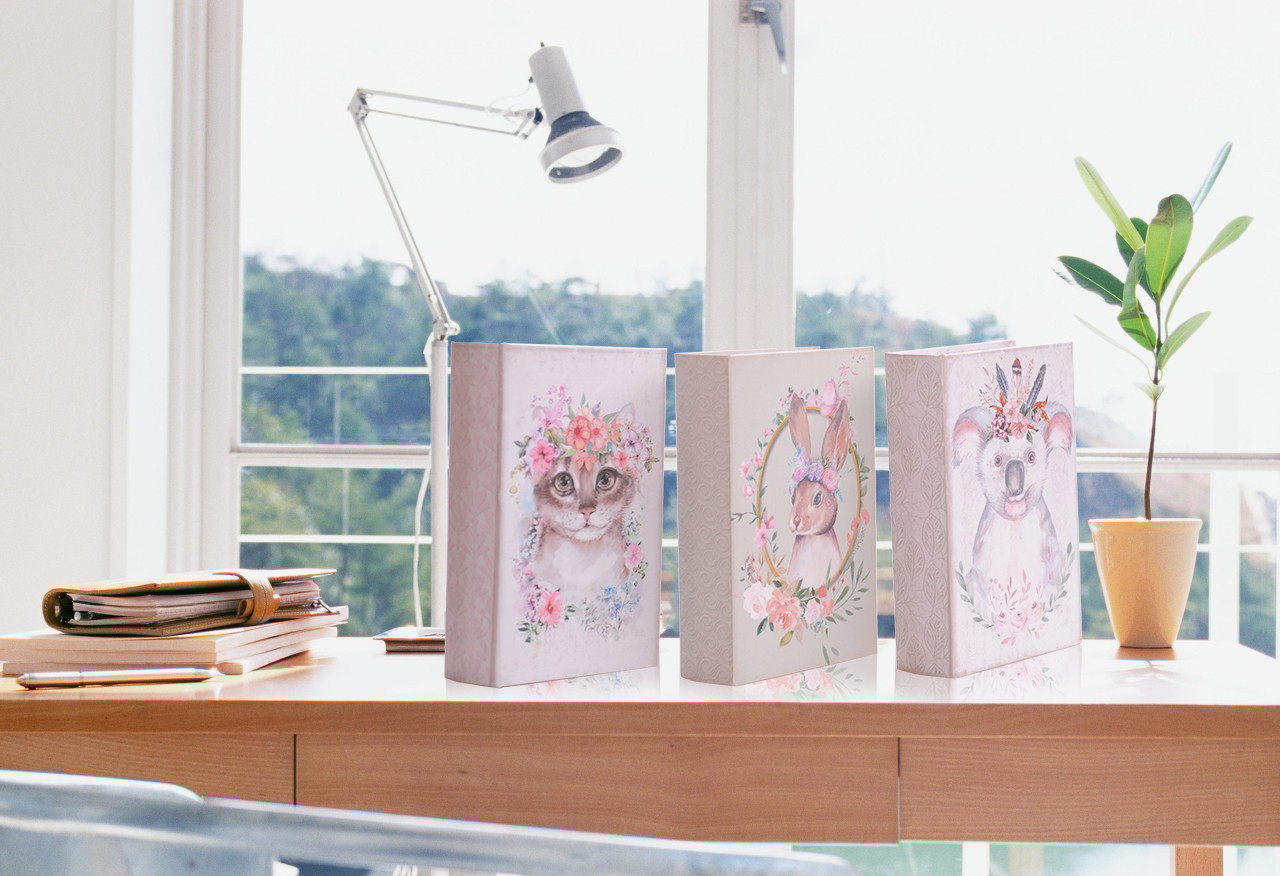 BOOK BOX with CUTE ANIMALS