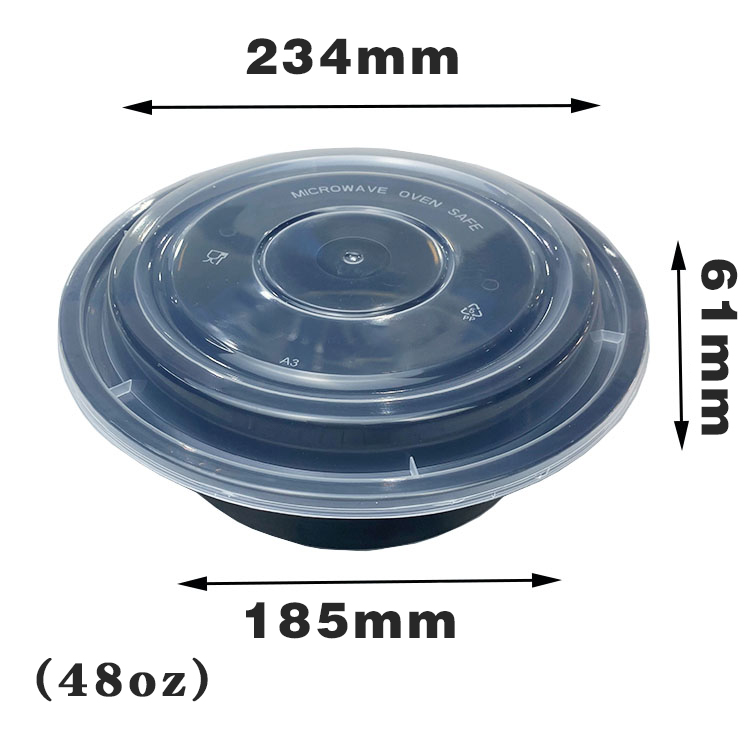 China Canton Fair Yiqiang 7848 Disposable Plastic Takeaway Microwavable Blackround Deli Food Container Manufacturer