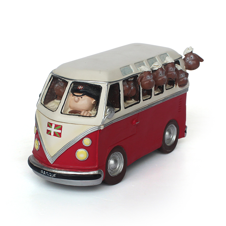 Custom Resin Craft Player Unknown Battle Ground Cartoon Mini Bus Polyresin Figurine
