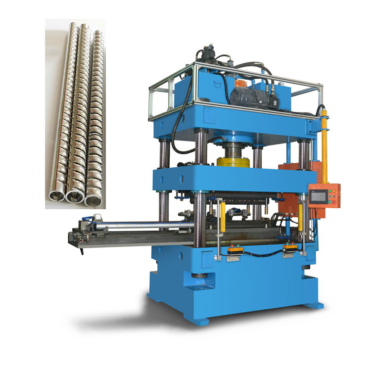 Micro-channel condenser header pipe punching machine