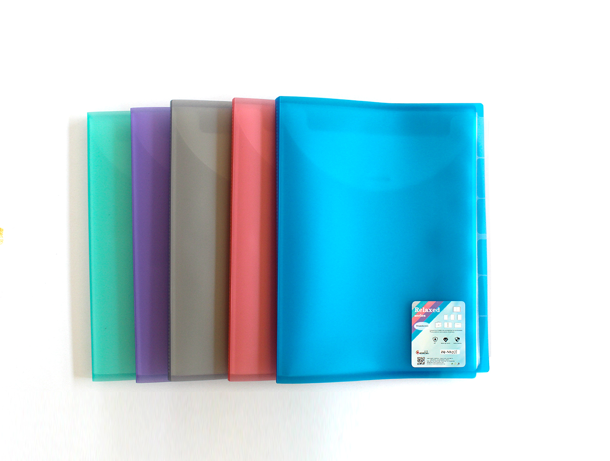 A4 6-pocket Folder W/ Tabs in Translucent Fashion colors
