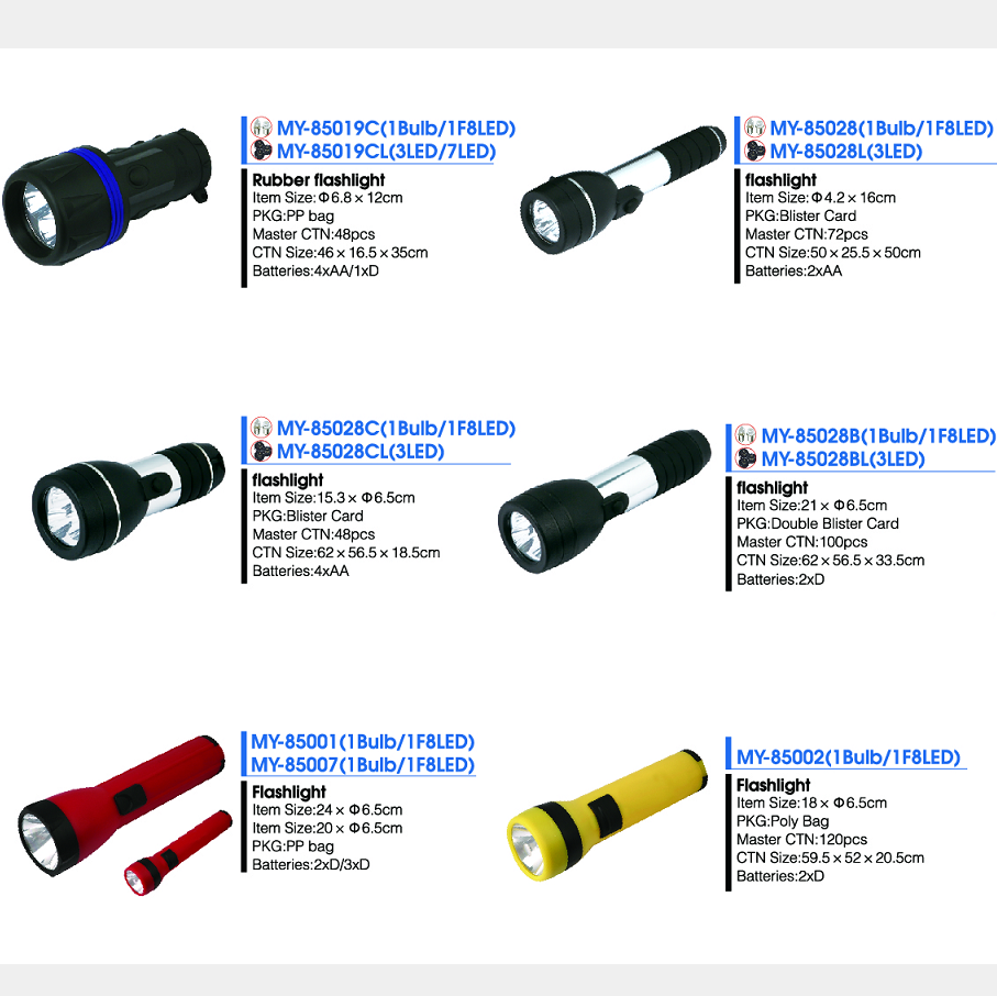 rubber cheap flashlight
