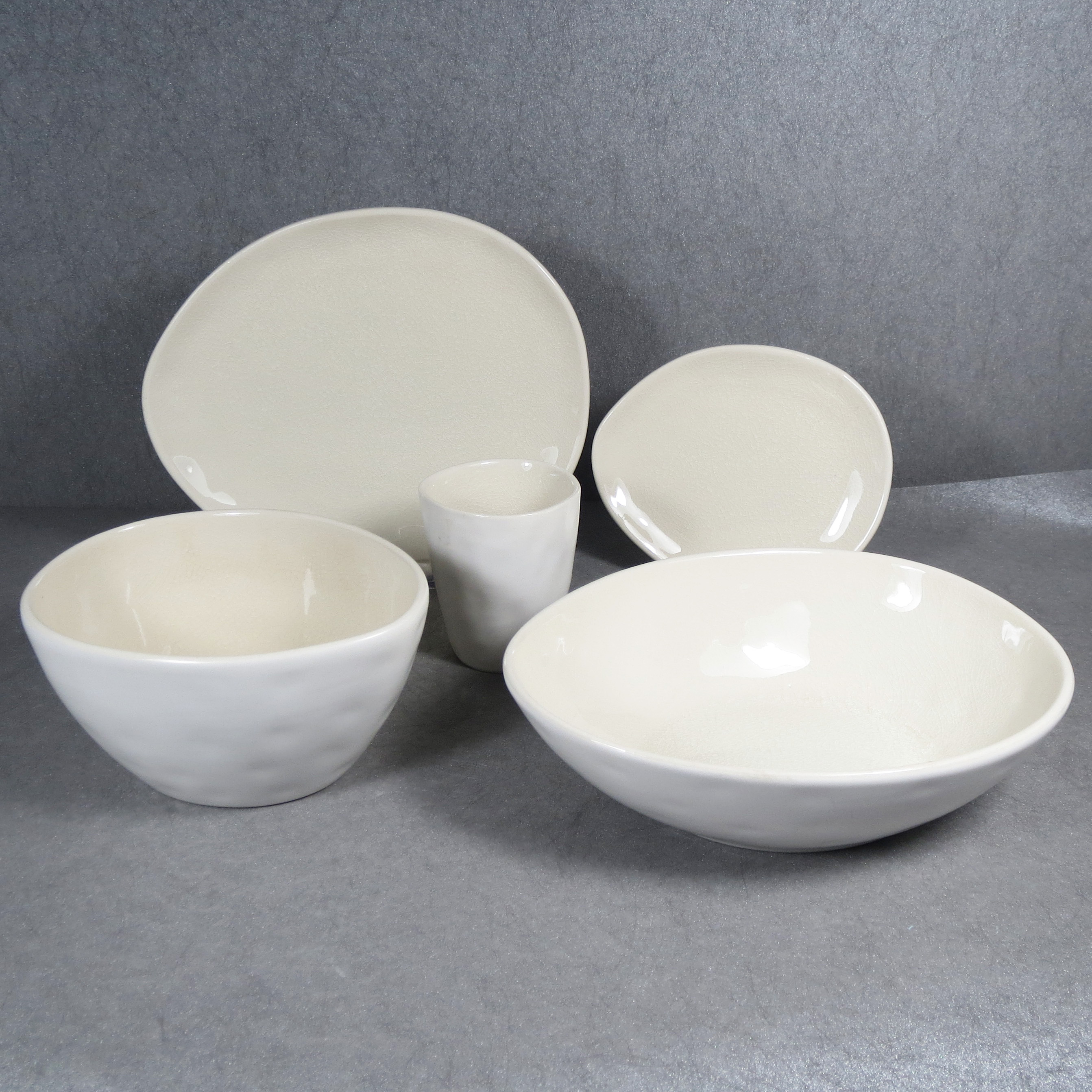 Stoneware Items in Crackle Glaze